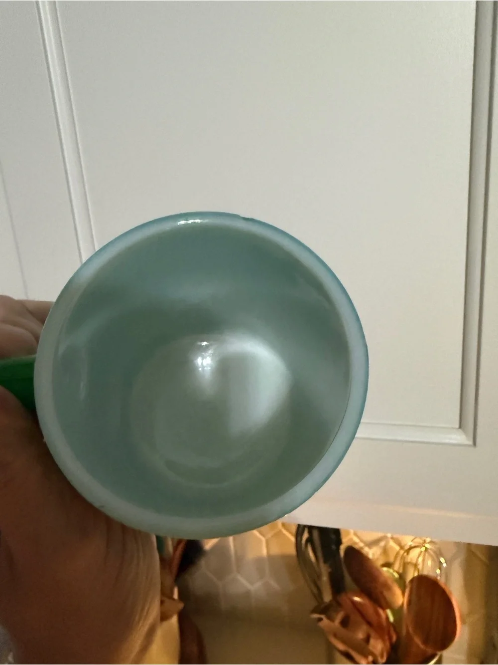 Vintage 1960s Green Textured Ceramic Coffee Mug